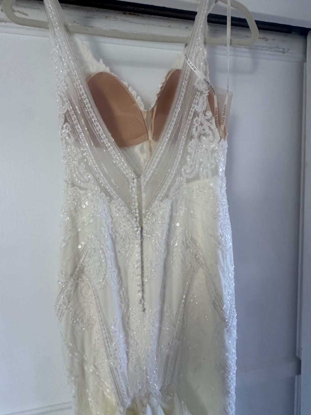 Martina Liana Ivory and Silver Lace Bridal Gown - Picture 10 of 14